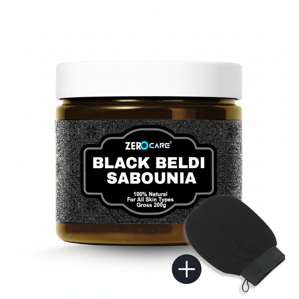 Zero Care Black Beldi Sabounia, Moroccan black soap