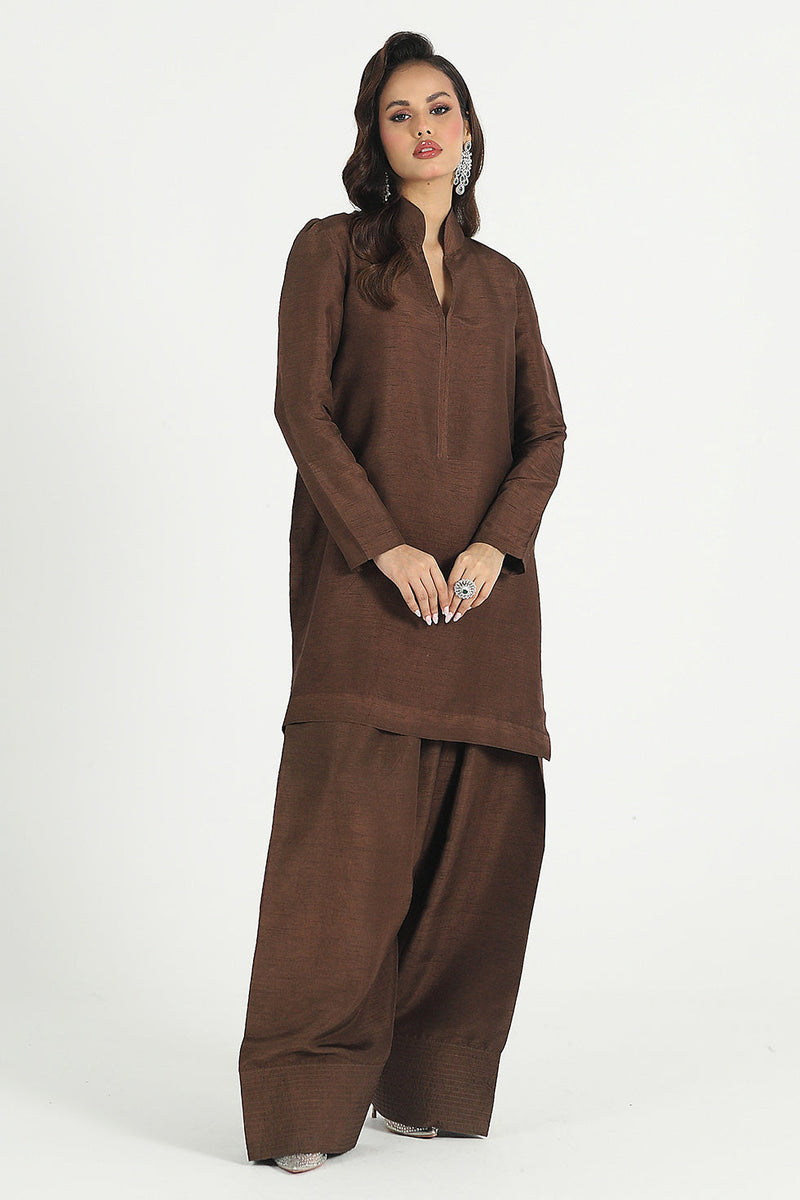 ZC 05 | Brown - Korean Raw Silk