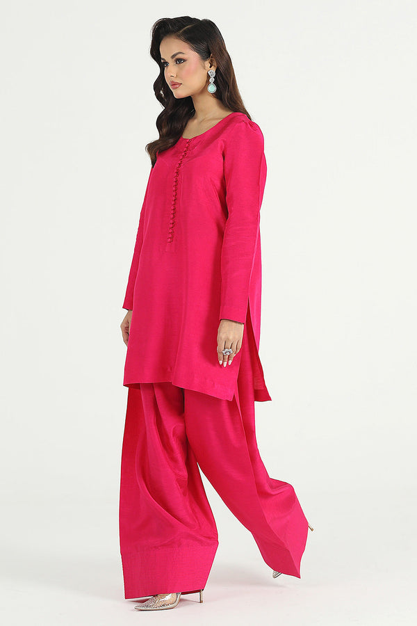 ZC 01 | Shocking Pink - Korean Raw Silk