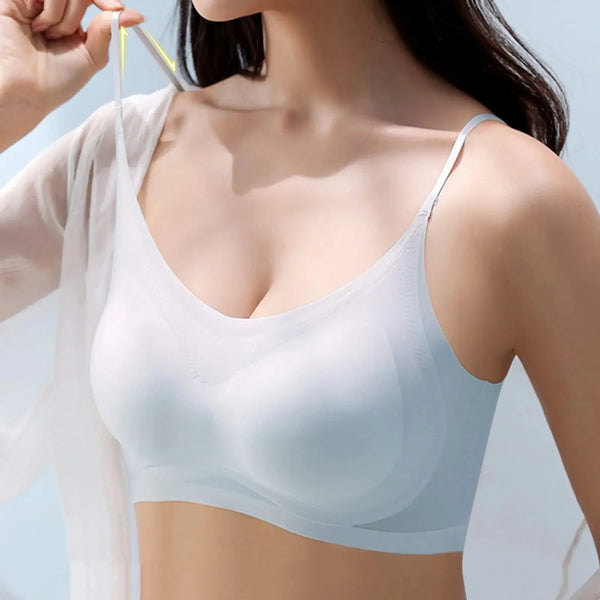 Ultra-thin Seamless Bra Ice Silk Breathable Thin Section Sling Beautiful Back Vest Wireless