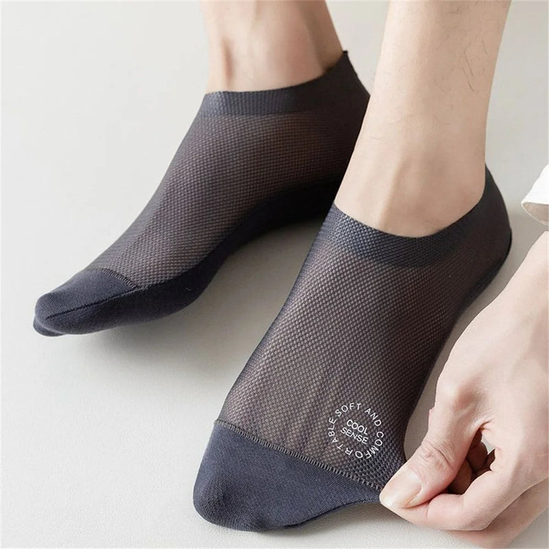 3 Pair - Invisible Hollow Out Mesh Non-Slip Summer Socks