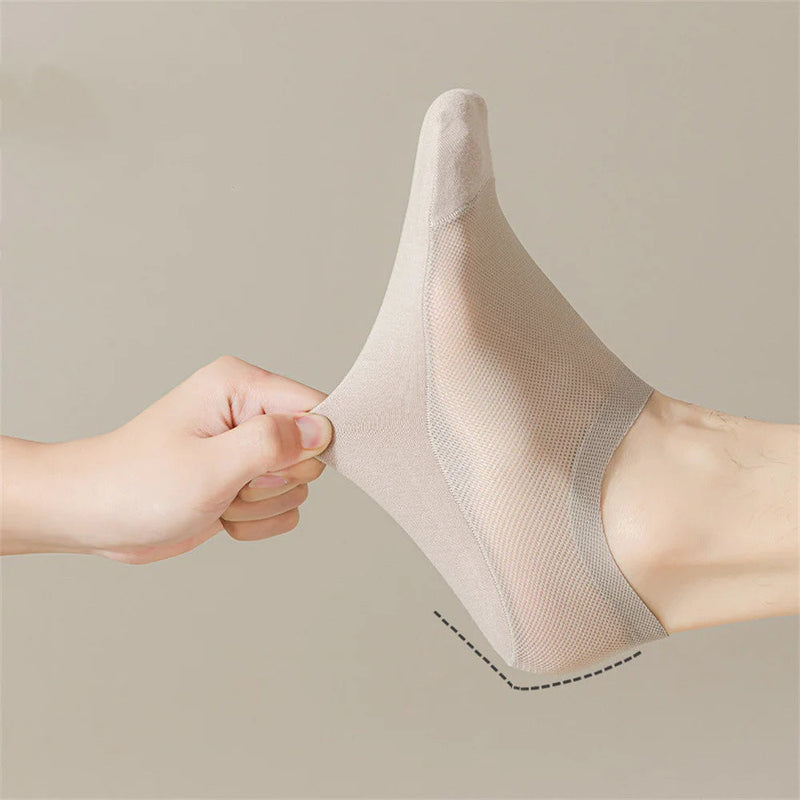 3 Pair - Invisible Hollow Out Mesh Non-Slip Summer Socks